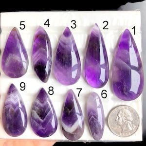 SELECTED Chevron Amethist cabochon, halfedelsteen voor boho-sieraden, zuidwesten en stijl handgemaakte ambachtelijke designsieraden LOT-A124