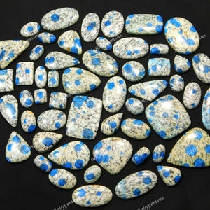 Top Raro K2 Jasper Cabochon Lotto all'ingrosso, diaspro blu naturale Gemstone Cabochon lotto, Cabochon per la produzione di gioielli