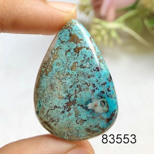 Cabochon Shattukite, bellissima pietra preziosa Shattukite per la creazione di gioielli, pendenti con avvolgimento in filo metallico, cristallo curativo