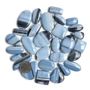 Blauwe opaal cabochon groothandel Lot, mix vormen en maten Beste natuurlijke blauwe opaal voor het maken van sieraden, cabochons sieraden, blauwe opaal hangers