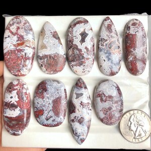 Cabochon di agata Crazy Lace SELEZIONATO, pietra semipreziosa naturale per la creazione di gioielli, collana di agata Crazy Lace, LOTTO-A250