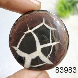 Cabujón septariano negro de primera calidad, piedra preciosa suelta para hacer joyas, diseños artesanales hechos a mano, cristal energético, piedra de nacimiento