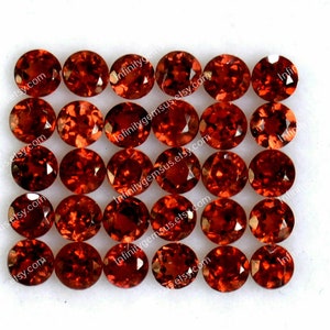 Mozambique Garnet Faceted Round Shape Gemstone 3mm, AAA quality Semi Precious Gemstone, Good Quality Red Garnet Stone for jewelry