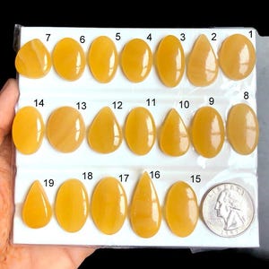 SELECTED gele aragoniet cabochon, natuurlijke halfedelsteen voor het maken van sieraden, draadgewikkelde sieraden, geboortesteen edelsteen LOT-A16