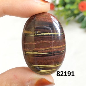 Eisen Tigerauge Cabochon, natürlicher Halbedelstein für die Schmuckherstellung, handgemachter Cabochon, Wire Wrapped Anhänger