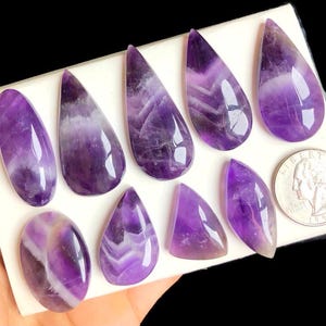 SELECTED Chevron Amethist Cabochon, losse edelsteen voor het maken van sieraden Prachtige Chevron Amethist edelsteen sieraden geboortesteen edelsteen LOT-A7
