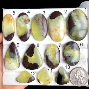 SELECTED Australian Prehnite Cabochon,  Natural Semi Precious Gemstone For Jewelry Making, Handcrafted Artisan Designs Jewelry, Birthstone