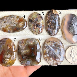 SELECTED Turkse agaat cabochon, beste kwaliteit Turkse agaat met plaksteen zoals op foto, hangers maken, cabochons zijn dol op LOT-J4