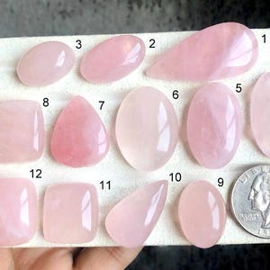 Rozenkwarts cabochon, natuurlijke halfedelsteen voor het maken van perfecte hangers, handgemaakte edelsteen, handgemaakte ambachtelijke ontwerpen LOT-O1