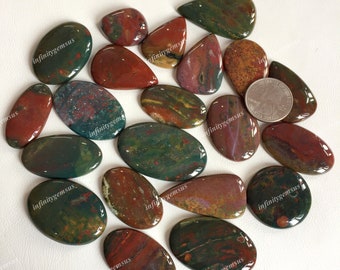 Top Rare Blood Stone Cabochon Wholesale lot, Natural Blood Stone Gemstone Cabochon lot, Cabochon for jewellery making