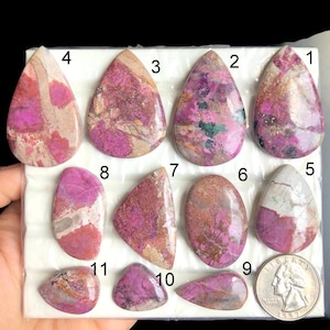 Cabujón de calcita copaltona seleccionado, piedra preciosa semipreciosa natural para la fabricación de joyas, estilo suroeste y diseños artesanales.