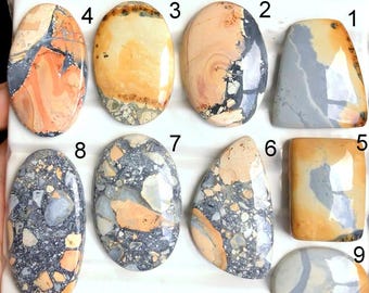 SELECTED Maligano Jasper Cabochon, Natural Semi Precious Gemstone For Making Jewelry, Maligano Jasper Loose Gemstone For Jewelry LOT-A490