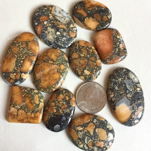 Top Rare Maligano Jasper Cabochon Wholesale lot, Natural Yellow jasper Gemstone Cabochon lot, Cabochon for jewelry making