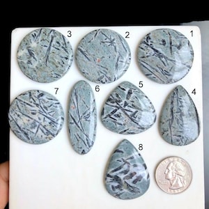 Cabujón de jaspe Que Sera seleccionado para joyería de diseño, piedra semipreciosa para hacer joyas, cristal de jaspe, piedra preciosa suelta (lote U6)