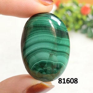 Cabujón de malaquita, piedra preciosa suelta para hacer joyas, cabujón hecho a mano, cristal protector