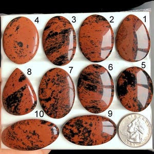 Selected Mahogany Jasper Cabochon, Natural Semi Precious Gemstone For Jewelry Making, Jasper Cystal Artisan Designs Jewelry LOT-A243