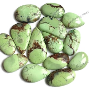 Cabochão de crisópraso natural de limão, lote de atacado, lote de cabochão de crisópraso por peso, pedra preciosa semipreciosa natural para fabricação de joias