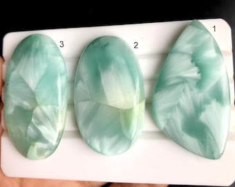 Geselecteerde groene hemimorfiet cabochon, natuurlijke halfedelsteen voor het maken van perfecte hangers, hemimorfiet krachtkristal sieraden 1154