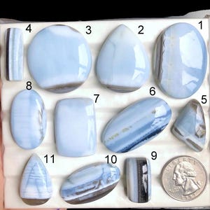 SELECTED Blue Opal Cabochon, Natural Semi Precious Gemstone For Jewelry Making, Opal Healing Crystal Gemstone Pendants Making Lot-a221