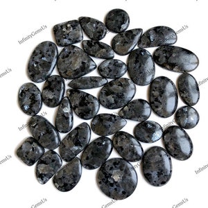 Cabochão de larvikita natural, lote de atacado por peso com diferentes formatos e tamanhos para fazer joias, faça você mesmo, joias enroladas em arame.