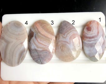 SELECTED Botswana Agate Faceted Cabochon, Agate Gemstone For Designer Pendants Making, Agate Power Crystal Pendant Jewelry 1163