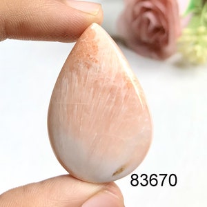 Pendentifs et pierres minérales de cabochon de scolécite rose, pierre semi-précieuse naturelle, cadeau pour une femme charmante, cabochon tendance
