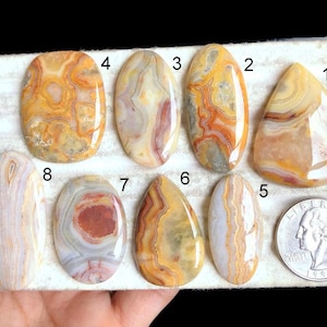 SELECTED gele cabochon agaat, goede kwaliteit kant agaat edelsteen voor het maken van kettingen, draadgewikkeld, boho-sieraden LOT-M4