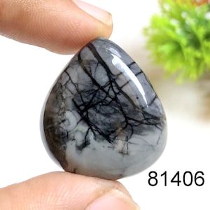 Cabochão de jaspe Picasso natural, pedra preciosa de formato extravagante, joias de jaspe e joias de presente com pingente de jaspe