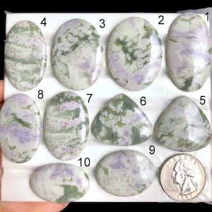 Cabochon di giada della pace SELEZIONATO, pietra semipreziosa naturale per la creazione di gioielli, anelli di cristallo di giada fatti a mano, regalo per lei LOT-A227