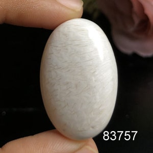 Bellissimo cabochon di scolecite bianca, pietra preziosa curativa per la creazione di gioielli, gioielli in scolecite, ciondolo in scolecite, braccialetto in scolecite,
