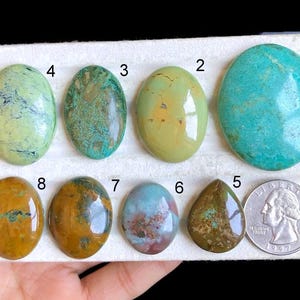 Geselecteerde turkoois cabochon, hoogwaardige kwaliteit turkoois edelsteen voor het maken van hangers, handgemaakte ambachtelijke ontwerpen edelsteen sieraden LOT-Q2