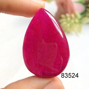 Hermoso cabujón de piedra preciosa de ágata teñida de rojo, piedra preciosa curativa para hacer collares, cabujón hecho a mano, cristal natural