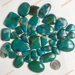 Topkwaliteit Chrysocolla Cabochon Groothandel Partij, Mix vormen en maten, Mooie natuurlijke Chrysocolla Cabochon voor sieraden en ambachtelijke maken