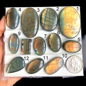 SELECTED Golden Fire Labradoriet cabochon, handgemaakte cabochon, natuurlijke halfedelsteen voor het maken van perfecte hangers, Multi Fire Jewerly