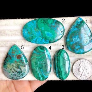 GESELECTEERDE malachiet chrysocolla cabochon, topkwaliteit chrysocolla edelsteen voor het maken van sieraden, handgemaakte ambachtelijke ontwerpen sieraden, cadeau-item