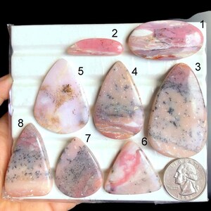 Cabochon d'opale rose SÉLECTIONNÉ, pierre semi-précieuse naturelle pour bijoux, bijoux en cristal d'opale, pierre précieuse d'opale rose de meilleure qualité LOT-A51