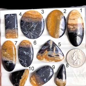 Cabochon di agata di radice di palma SELEZIONATO, pietra semipreziosa naturale per la creazione di pendenti perfetti, pietra lucidata a mano, gioielli in agata