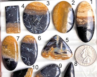 SELECTED Palm Root Agate Cabochon,  Natural Semi Precious Gemstone For Perfect Pendants Making, Hand Polished Gemstone, Agate Jewelry