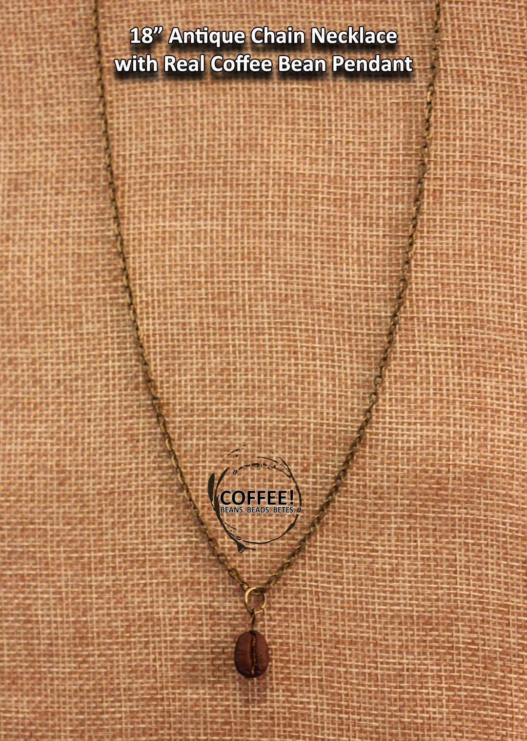 Coffee Bean Necklace Real Coffee Bean Pendant Necklace Etsy