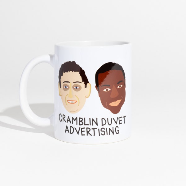 Cramblin Duvet Advertising Van Logo Detroiters Mug | Tim Robinson | Sam Richardson | Sloppy Steaks | Dan Flashes | Karl Havoc