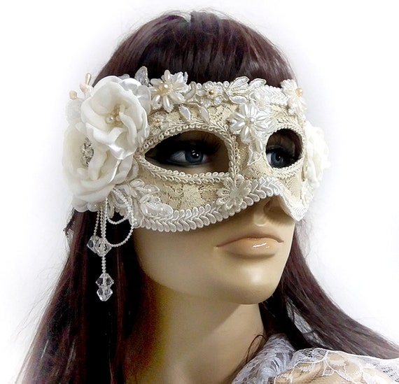 Gold Masquerade Mask With Flowers And Rhinestones Carnival Etsy