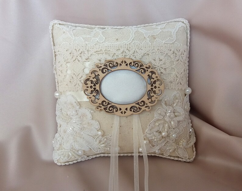 Wedding Ring Pillow Ivory Ring Bearer Pillow Rings Holder Etsy