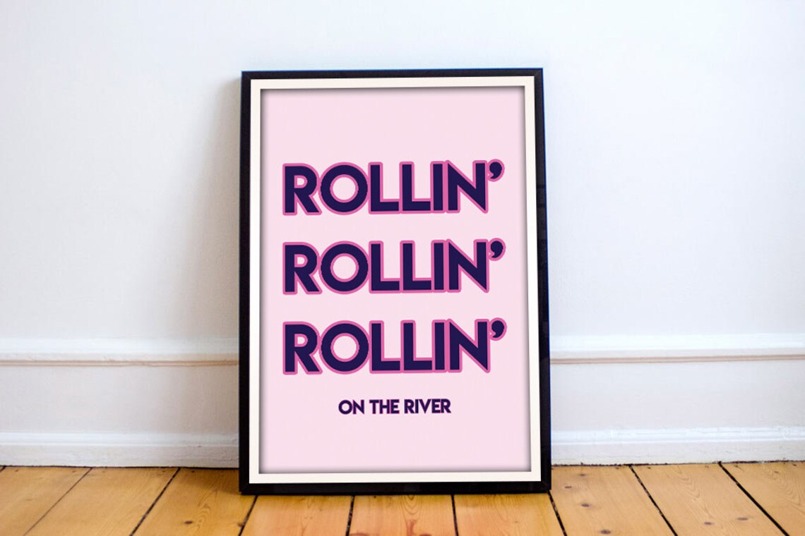 Rolling on a River Tina Turner Music Lyric Print Song Etsy