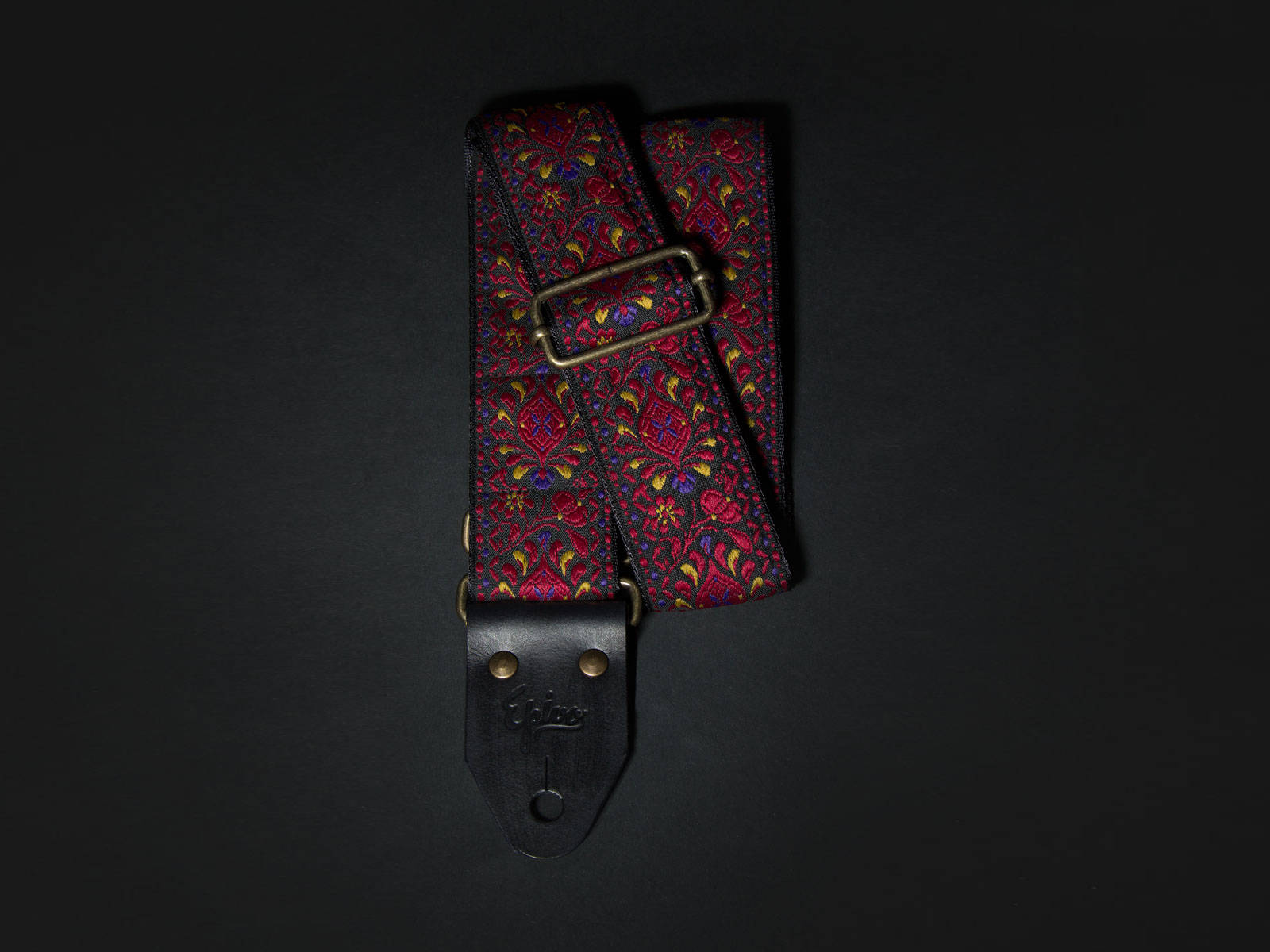 Carmine Peafowl Retro Guitar Strap Etsy