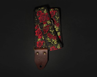 Roses Retro Guitar Strap