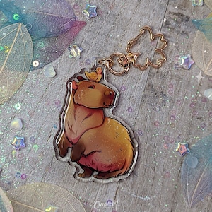 Capybara Acrylic Charm Keyring | Double Sided