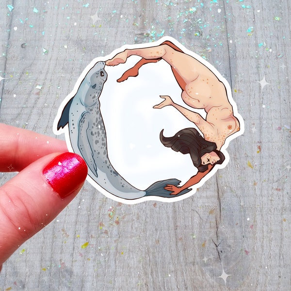 Selkie Sticker Holographic Cute Kawaii Holo Rainbow Cryptid