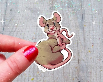 Rat Sticker Holographic Glitter