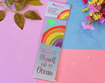 Ocean Pride Rainbow Holographic Deluxe Bookmark