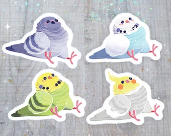 Borb Stickers Pigeon Budgie Cockatiel Vinyl Sticker